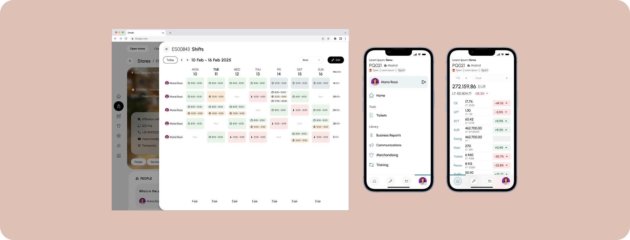 Designing for global store teams with different needs and different devices screens